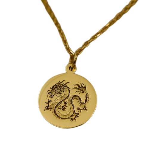Pendentif dragon chinois gravé, une idée de cadeau unisexe unique pour toutes les occasions