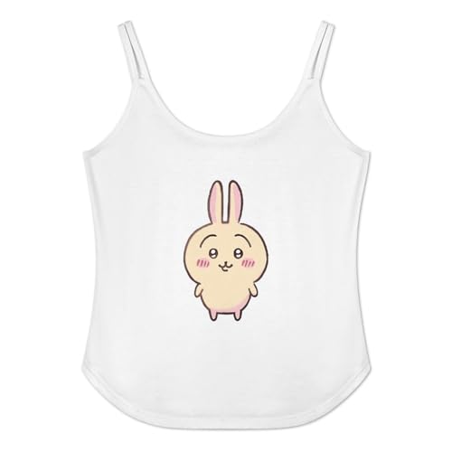 [リヴモアーム] ちいかわ タンクトップ レディース 大きいサイズ ノースリーブ キャミソール セクシー 袖なし ラウンドネック チュニック カジュアル 部屋着 春 夏 Tシャツ インナー ベスト 重ね着風 体型 S-5XLのサムネイル