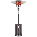 Hykolity 50,000 BTU Propane Patio Heater with Table Design, Stainless Steel Burner, Triple Protection System, Wheels, Outdoor Heaters for Patio, Garden, Commercial and Residentia(Bronze)
