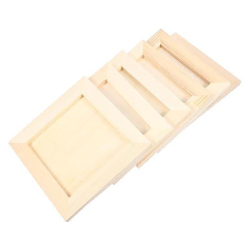 Veemoon DIY Picture Frames for Boys and Girls 4pcs Clay Art Frames Simple Design for Boys and Girls Artwork