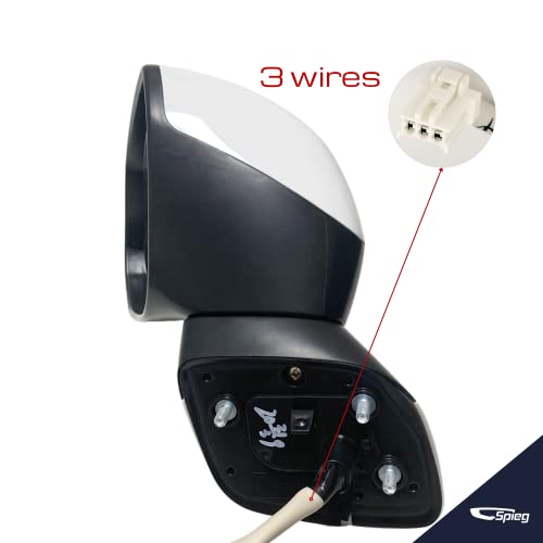 Spieg Ho1320261 Driver Side Mirror Replacement For Honda Civic 2012-2013 Power Adjusted Non-Heated Manual Fold Paintable White 3Pin (Lh) #TOP3