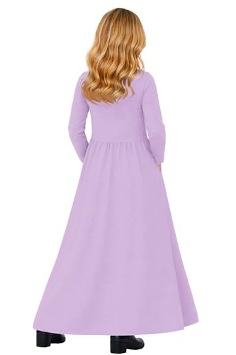 Image of Deerose Girls Maxi Dress Short Sleeve Casual Long Dresses with Pockets 5-14 Years