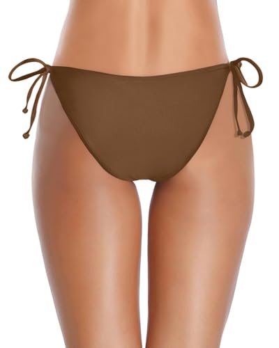 Image of Holipick Bikini Bottoms for Women String Bathing Suit Bottom with Moderate Coverage Low Waist Swim Bottom