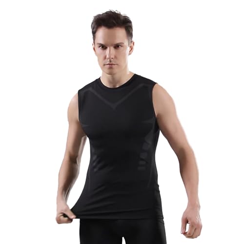 Men's Sleeveless Shirt Sport Compression Vest 4-3Pack, Quick-Drying, Fitness, Basketball, Running2
