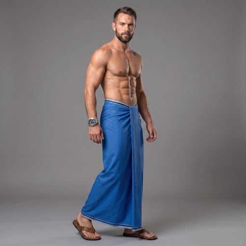 Image of Men's Cotton Lungi | Soft Breathable Wrap Around Lungi | Comfortable Daily & Home Wear for Men