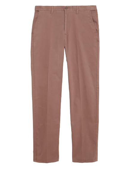 Image of Marks & Spencer Mens Solid Mid Rise Regular Fit Chinos