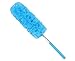 conkor Escoba telescópica de Microfibra, Que facilita la Limpieza de los Cristales de los Coches y de Las Telas de araña, Azul, Extensible 33 cm - 81 cm