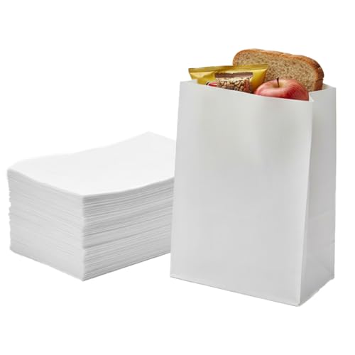 Concession Essentials White Paper Lunch Bags 4lb Capacity Holiday Cookie Bags 50 Count Pack