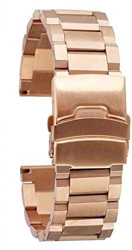 Bracelets de montre homme et femme en acier inoxydable massif 20mm 22mm