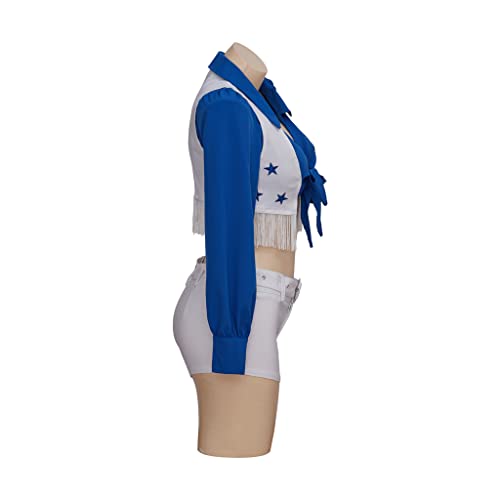 MyheroCos Sexy Cheerleader-Kostüm für Damen, Stern, Highschool-Cheerleading-Uniform, Sportteam, zweiteiliges Set – Bild 3