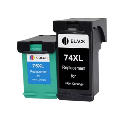 Cartouche d'encre 74 74XL 75 75XL pour imprimante Photosmart C4280 C4480