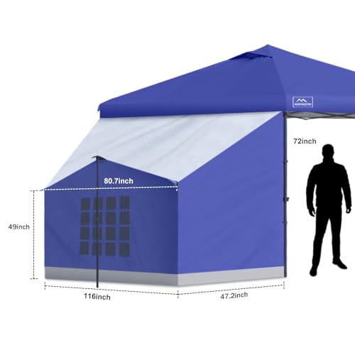 Image of KAMPKEEPER Side Tent,1 /2 Person Camping Tent for 10' x 10' Pop Up Canopy