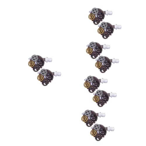 Barrette Steampunk avec engrenage pour vos coiffures d'Halloween et soirées cosplay