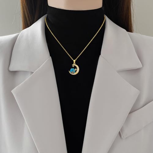 Pendentif Lune Vide chaîne de synthèse fini les bijoux ternes - 2