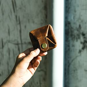 Leather Coin Pouch Change Holder Mini Pocket Wallet For Men Women (Vintage Brown, Pack Of 2) #TOP1