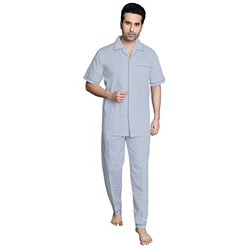100% Cotton Mens Half Sleeve POPLIN Nightsuit with Fully Branded ...
