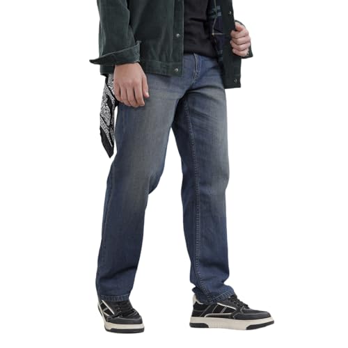 Image of WROGN Men's 100% Cotton Jeans | Solid | Anti Fit