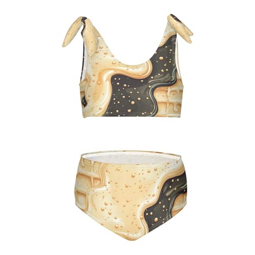 Sprinkles Milk Gold Black Ice Cream Girls Tankini Swimsuit Kids Bikini Sets 2 Pcs Bathing Suit 3T