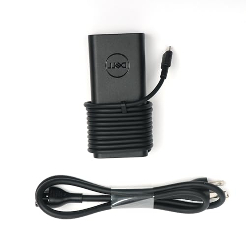 Image of Dell 65W USB C Laptop Charger,Latitude 5500 5501 5510 5511 5520 5521 5530 5531 5540 AC Adapter with 3ft Power Cord, Black, HA65NM190
