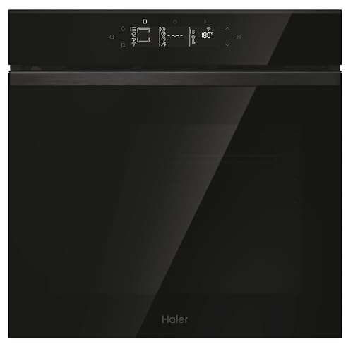 Haier ID Series 6 H6 ID66G3HTB - Horno Multifunción Hidrolitico, Conectividad WIFI, Capacidad 78L, Cocción multinivel, 17 Funciones, Display táctil, Guía Telescópica, 3 Cristales en puerta, Negro