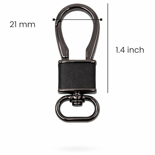 Image of THE MEN THING - Stylish Multicolor Stainless Steel Keychain for Men & Boys (ROYAL GRIP - Gunmetal Black)