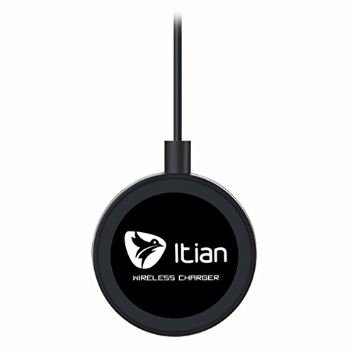 Wireless charger,Itian Wireless Charging Pad T200 for Samsung Galaxy S8 S8+ S7 S7 Edge S6 S6 Edge Note5 S6 Edge + Black