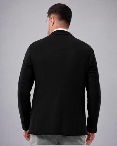Image of SaintX Men's Premium 4-Way Comfy Stretch Sunscreen Blazer | Light Weight, Designed for Summers | Fully Lined | Comfort able Slim Fit | Wrinkle Resistant, All-Day Casual & Formal Signature Coat (JK11)