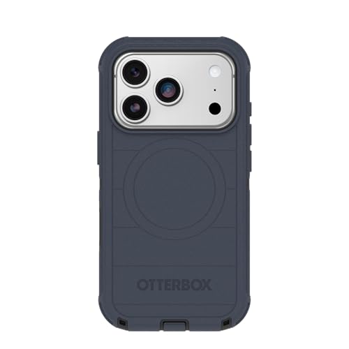 Image of OtterBox iPhone 17 Pro (Only) - Defender Series Case - Vintage Indigo Dream (Blue & Black) - Snaps on MagSafe - Tough - Rugged & Durable