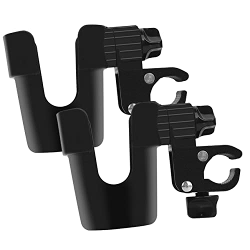 MOLUCKFU 2pcs Stroller Bottle Holder Anti-Slip Design Clip-on Water Cup Clamp for Handlebar