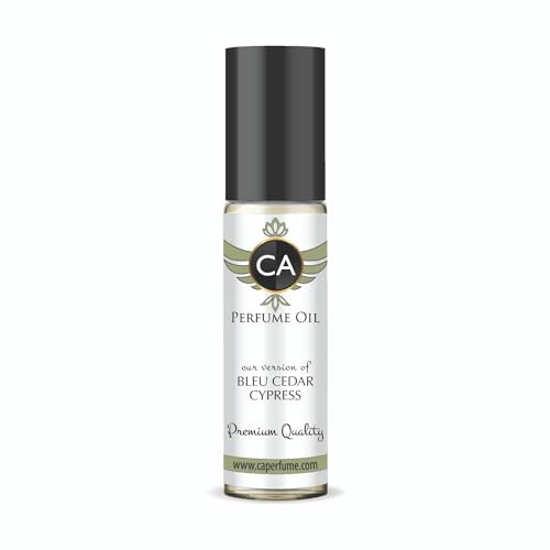 CA Perfume Originals Bleu Cedar Cypress Unisex Fragrance Oil Woody Aromatic Scent Long Lasting Perfumes for Women &amp; Men Travel Size TSA Ready Mini Parfum Body Oil Roll-on 0.33 Fl Oz 10ml