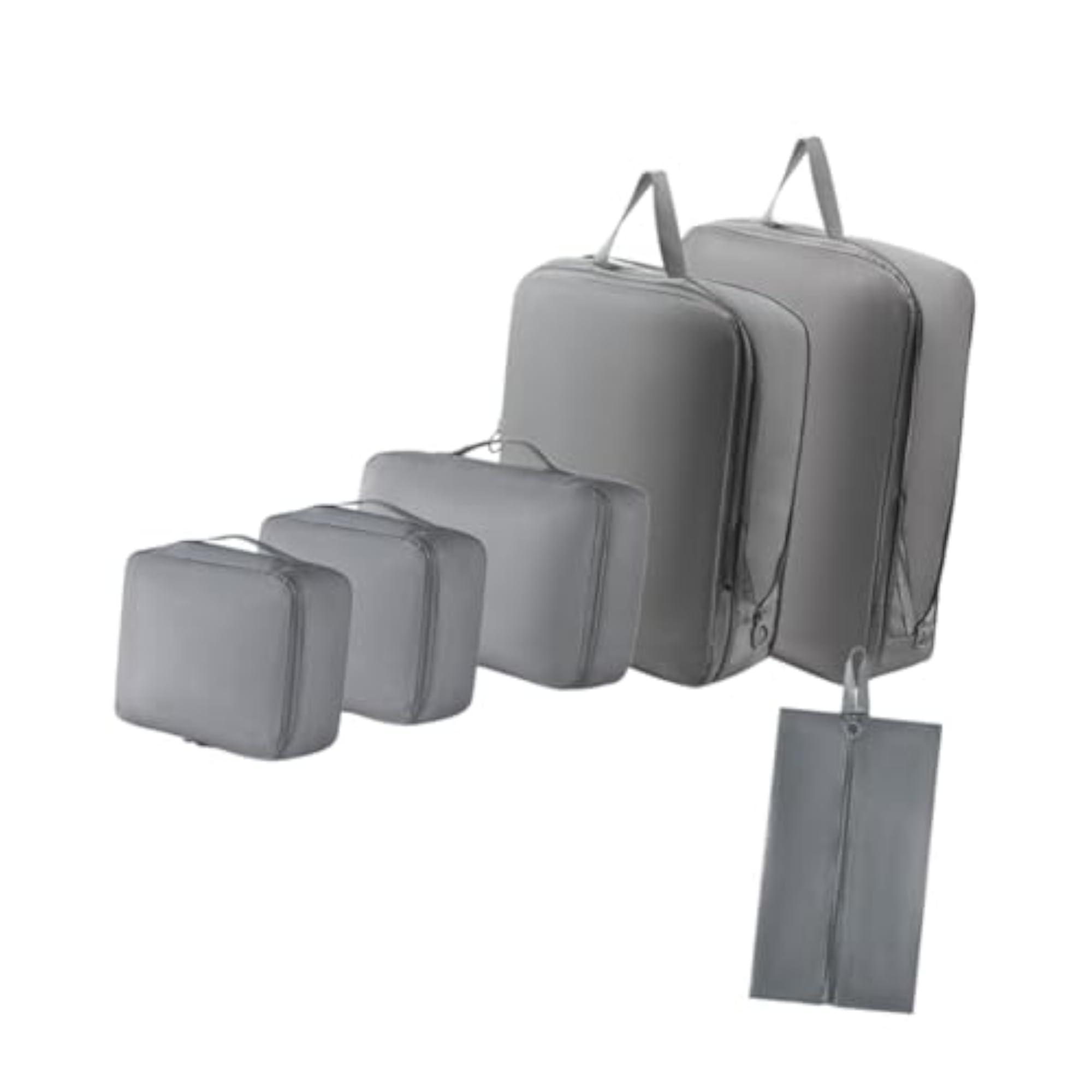 6 Pieces Travel Storage Bag Set, Grey