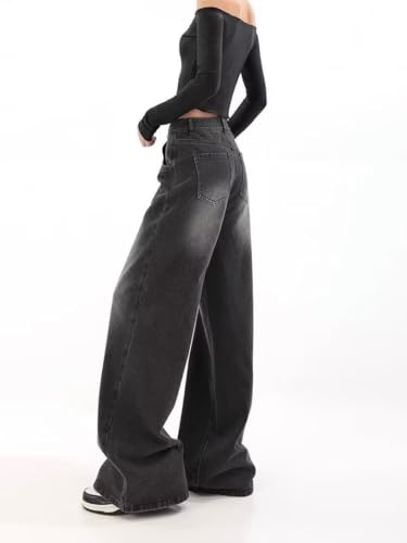 YELLOOP Y2k Jeans Y2k Pants for Women Y2k Baggy Jeans for Women Wide Leg Jeans Fall Fashion 2024 Pants2