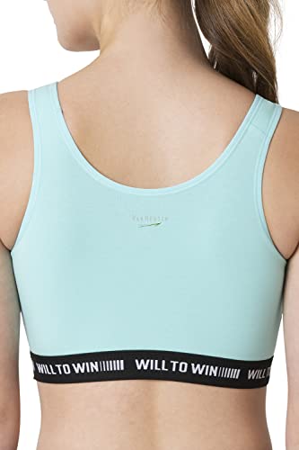 Image of Van Heusen Women's Slip-On Cotton Sports Bra | Full Coverage | Non-Padded | Non-Wired | Proactive Comfort Fit | Slip-On Easy Fit | High-Stretch Cotton | Breathable Fabric | Anti-Bacterial Tech | Color Fresh Technology | Keeps You Fresh | All-Day Active Comfort | Style 44006 | Available in Pack of 1 & 2