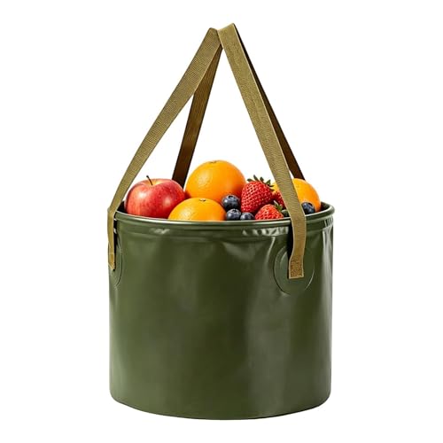 Cubo de camping plegable y bañera portátil con asa para ducha y cocina 2