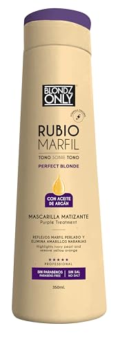 Blondz Only Tratamiento Púrpura Rubio Marfil Rubio Marfil con Aceite de Argán Rubio Perfecto Rubio 11.8 onzas fluidas (350 ml)