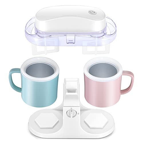 Huachaoxiang Softeismaschine Für Zuhause, 1L Automatischer Doppelzylinder Mini Frozen Yogurt Maschine DIY Eismaschine,A – Bild 8
