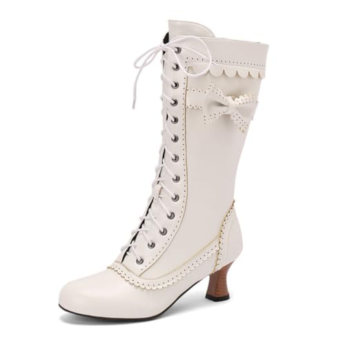 Bottes victoriennes confortables talon bloc pour pieds sensibles en cérémonie