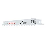 Bosch R12V46 5-Piece 4 In. 6 TPI Wood with Nails Reciprocating Saw Blades