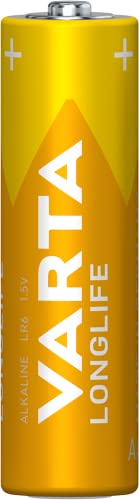 Varta Pila Longlife Power AA Mignon LR06 (paquete de 12 unidades), pila alcalina - «Made in Germany» - Adecuado para juguetes, linternas, mandos y otros aparatos que funcionan con pilas