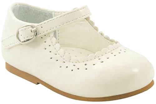 Sevva - Sevva Emma Baby Infant Girls Patent Non Slip Shoes Spanish Style Sizes 1 2 3 4 5 6 7 8 UK 4 (20 Euro) 18-24 months Cream - 4.7/5 - -13%