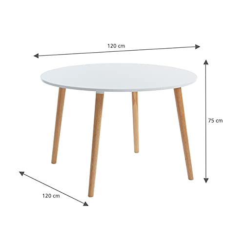 Miniatura 5 de Baïta - Mesa De Estar, Lacado Blanco, L120-160cm Oracle