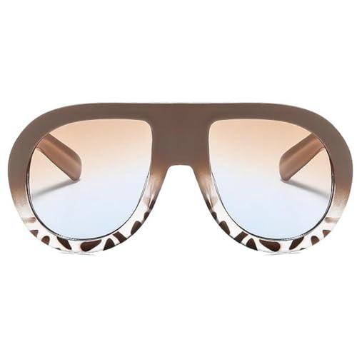 Image of Popular Fashion Pilot Sunglasses Women Retro Chunky Designer Men Punk Gradient Shades UV400 Oversized Sun Glasses