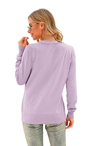 Image of VIISHOW Women Long Sleeve Button Down V Neck Lightweight Basic Knit Sweater Cardigan