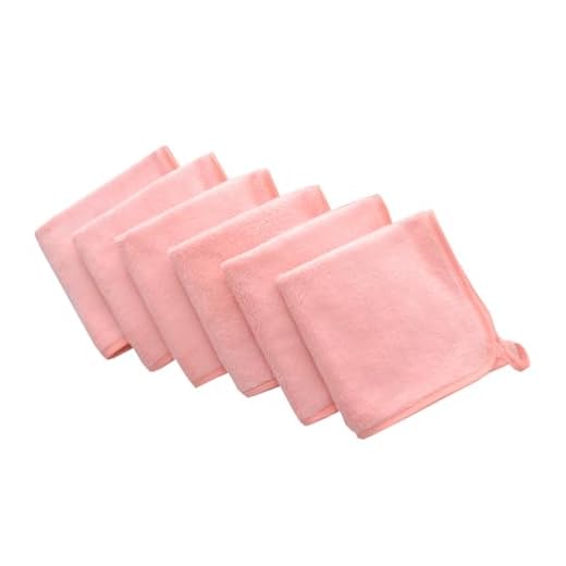 Microfiber Coral Fleece Face Towel for Bathroom,Makeup Softer Washcloth Whit Hook,6 Pack
