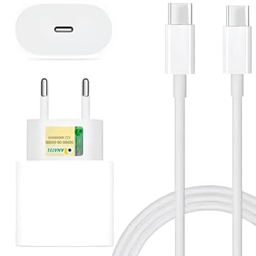 Carregador USB-C Turbo 30W com Cabo USB-C Compativel c/Novo iPhone 16, 16 pro, 16 pro max, 15, 15 pro, 15 pro max, Compativel IOS/Android, Fonte Carregador Entrada Tipo-C Carregamento Rápido