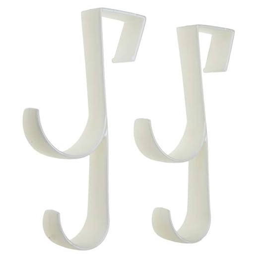 Ordene - Gancho Plástico Duplo para Porta, Embalagem com 2 Unidades, Cor Branca, Linha MyCloset