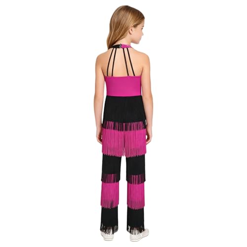 Disfraz Niñas Flapper Halter Neck sin mangas Rosa 12 años miniatura 2