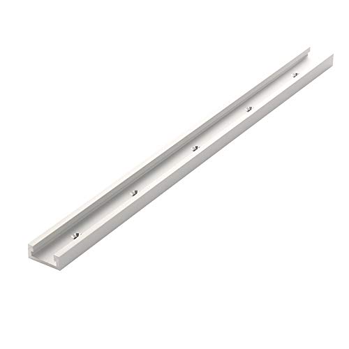 belupai 800mm T-Slot T-Track Mitre Track Jig Fixture Slot Herramienta de sujeción de borde recto 30x12.8mm Guía Mango de aleación de aluminio Manómetro pesado para enrutador Sierra de mesa Cover