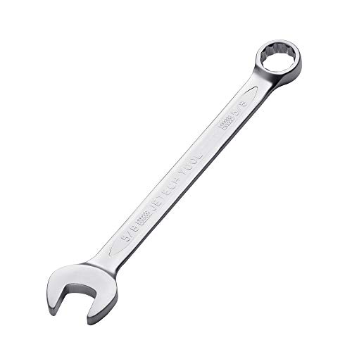 Image of Jetech 5 /8 inch Combination Wrench, SAE 12-Point Chrome Vanadium Steel Spanner, Industrial Grade with 15-Degree Offset, Sand Blasted Finish, Heat-Treated Forged Tool