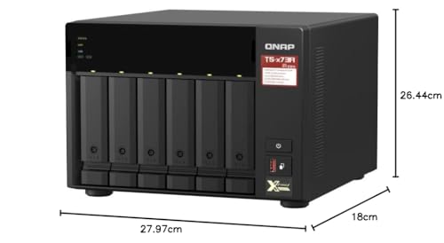 Image of QNAP TS-673A-8G 6 Bay High-Performance NAS with 2 x 2.5GbE Ports and Two PCIe Gen3 Slots